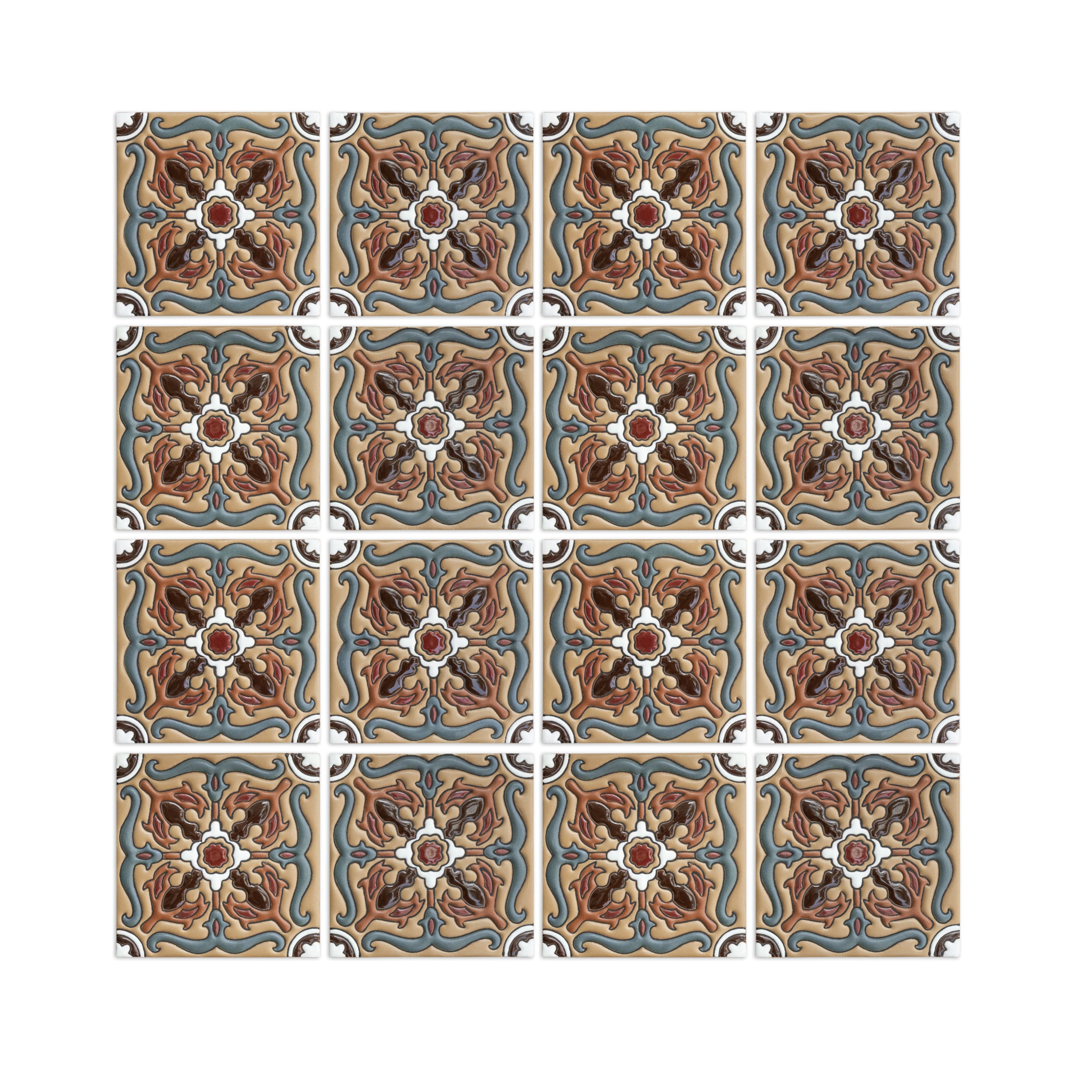 Relief Trancas Tile – Santa Barbara Style Ceramic | Clay Imports