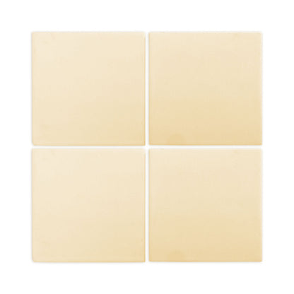 Four light beige square clay tiles by Clay Imports, Tumbleweed design with a matte finish, arranged in a grid.