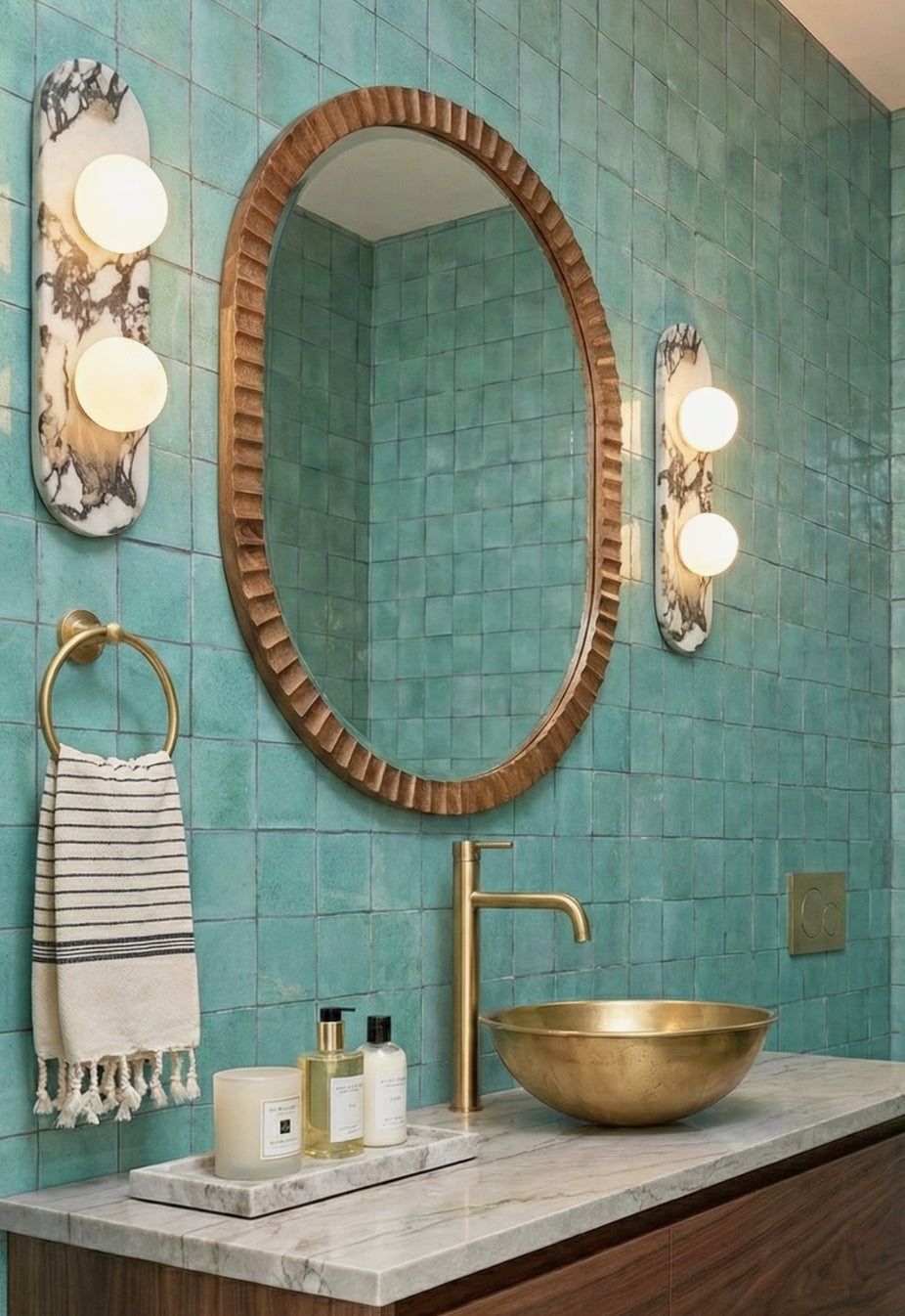 ルネ ﾗｲﾄｸﾞﾘｰﾝ TISSUE ｺｯﾄﾝ混 ﾂｲｰﾄﾞ 6223940 ﾎﾞﾚﾛ 34 Zellige Tile - Square - Light Green 4