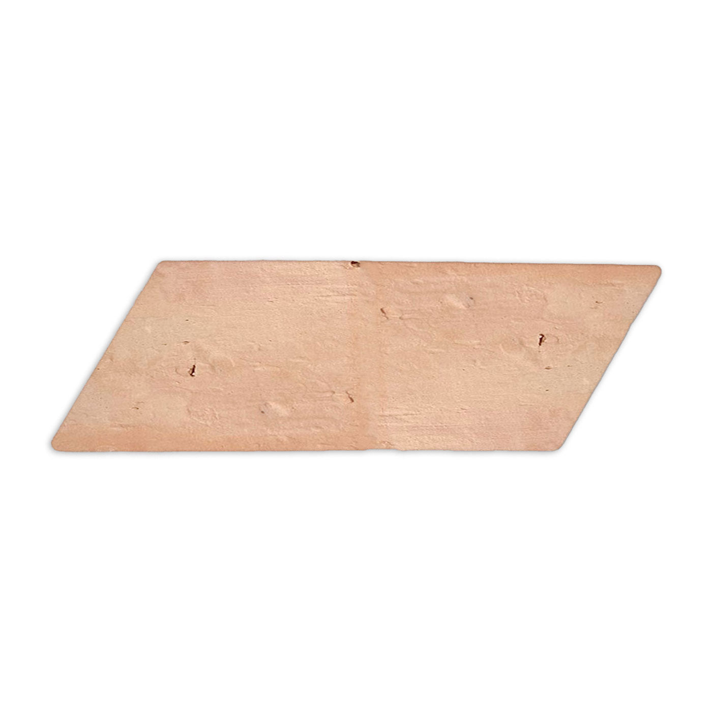 Antique Matte 4x12 terracotta parallelogram tile, right side, by Clay Imports, with visible texture.