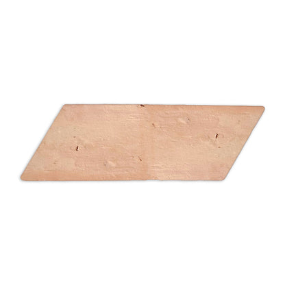 Antique Matte 4x12 terracotta parallelogram tile, right side, by Clay Imports, with visible texture.