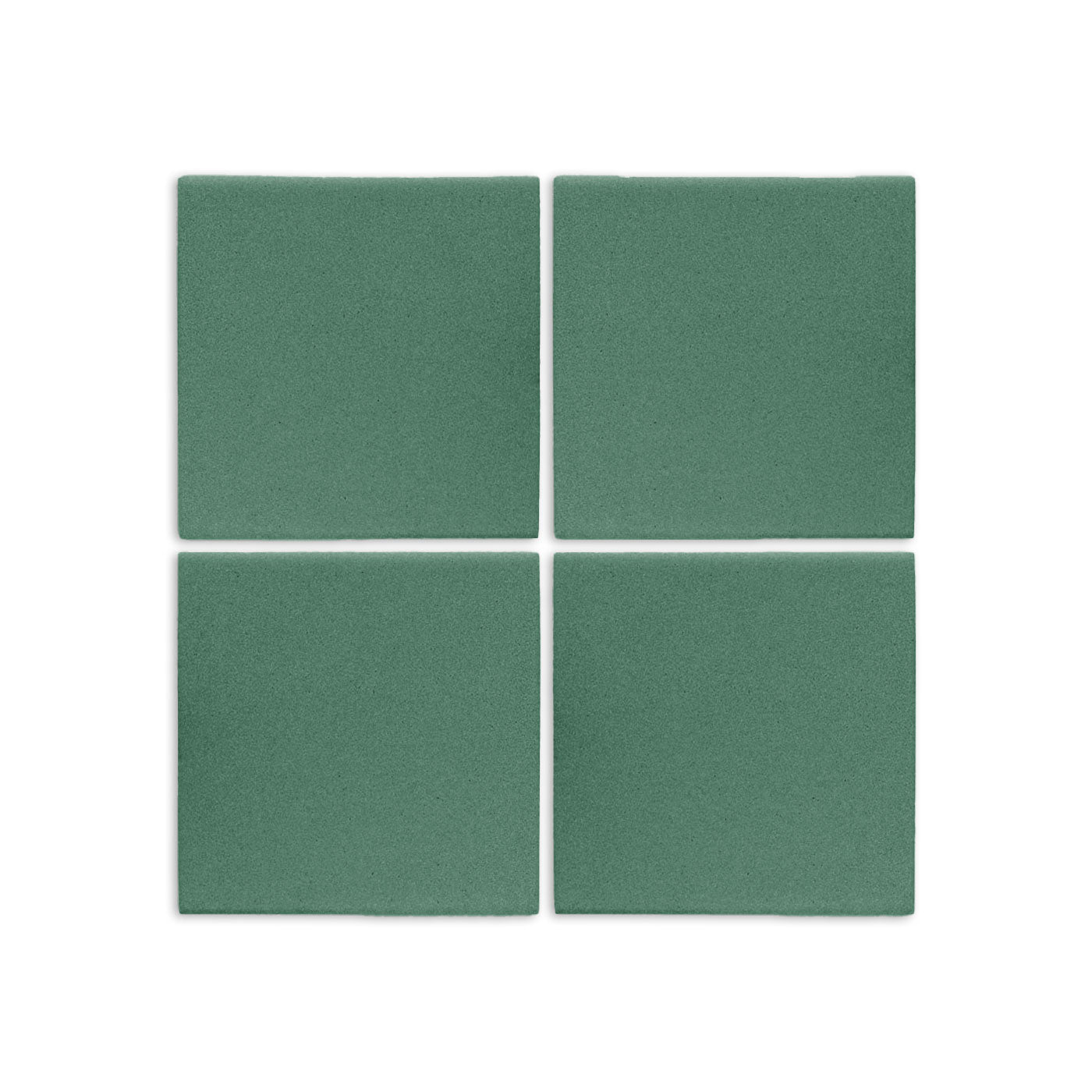 Cilantro green 4.25x4.25 clay tiles by Clay Imports, arranged in a grid with a textured finish.