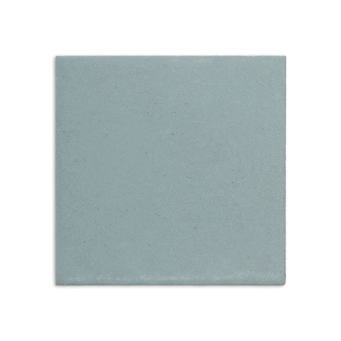 Hot Spring clay tile by Clay Imports, a square piece with a muted blue-green, textured surface.