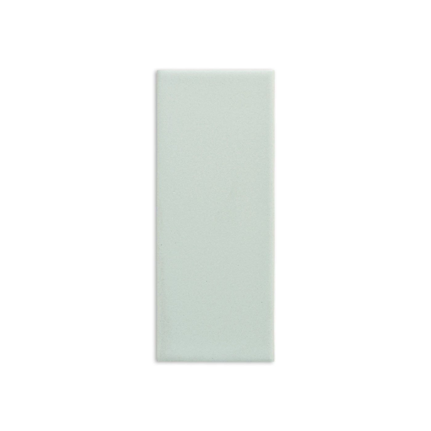 Light green matte 2x5-inch solid tile by Clay Imports, displayed vertically.