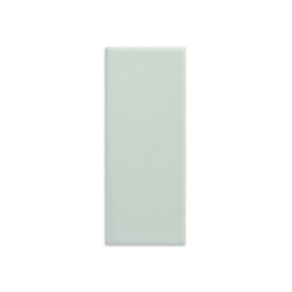 Light green matte 2x5-inch solid tile by Clay Imports, displayed vertically.