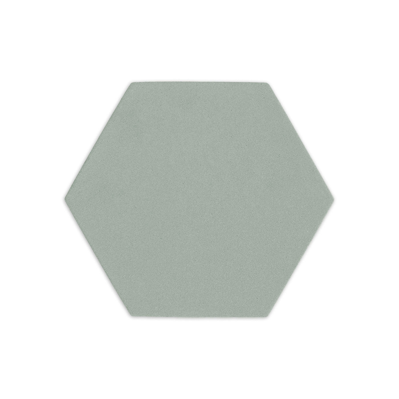 Hexagon Agave clay tile by Clay Imports, with a uniform, slightly granular matte texture.
