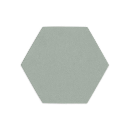Hexagon Agave clay tile by Clay Imports, with a uniform, slightly granular matte texture.