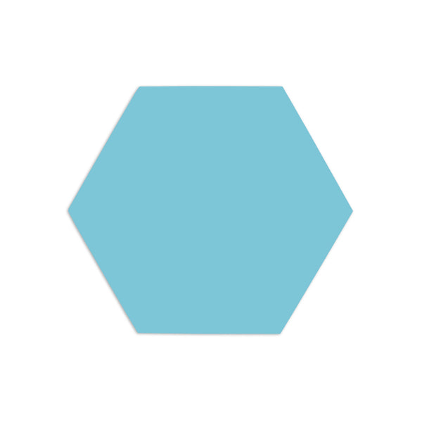 Hexagon Aqua Crackle 4"