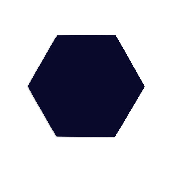 Hexagon Dark Blue 4"