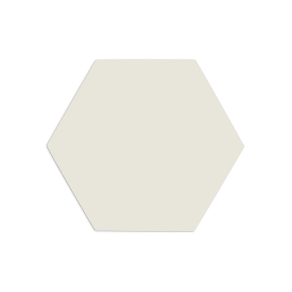 Hexagon Ivory White 4"