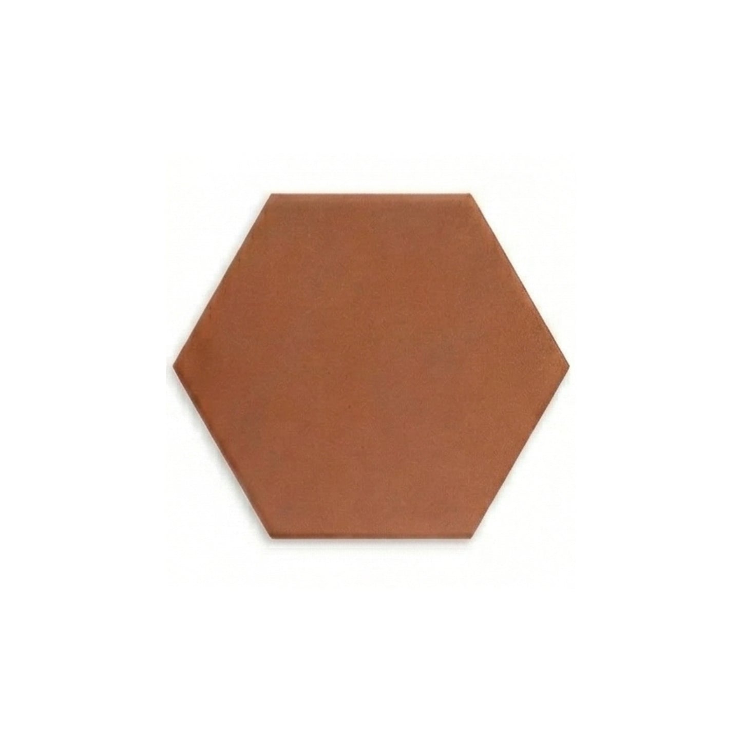 Mamey hexagon clay tile by Clay Imports with subtle surface texture on a white background.