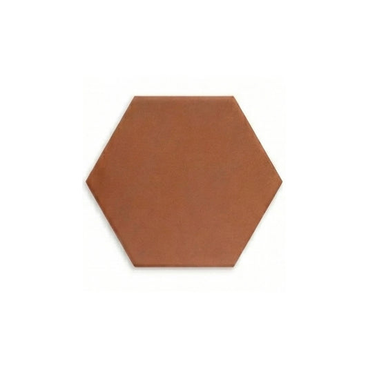 Mamey hexagon clay tile by Clay Imports with subtle surface texture on a white background.
