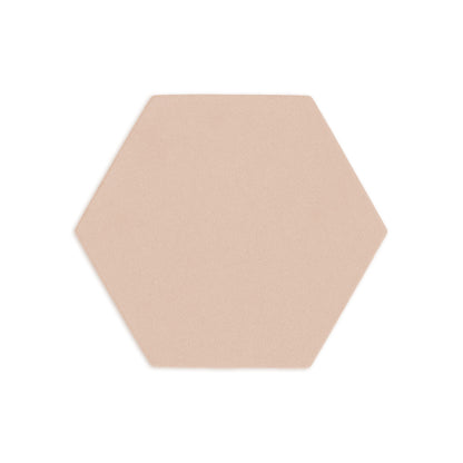Light beige hexagon clay tile by Clay Imports with a matte, slightly textured surface.
