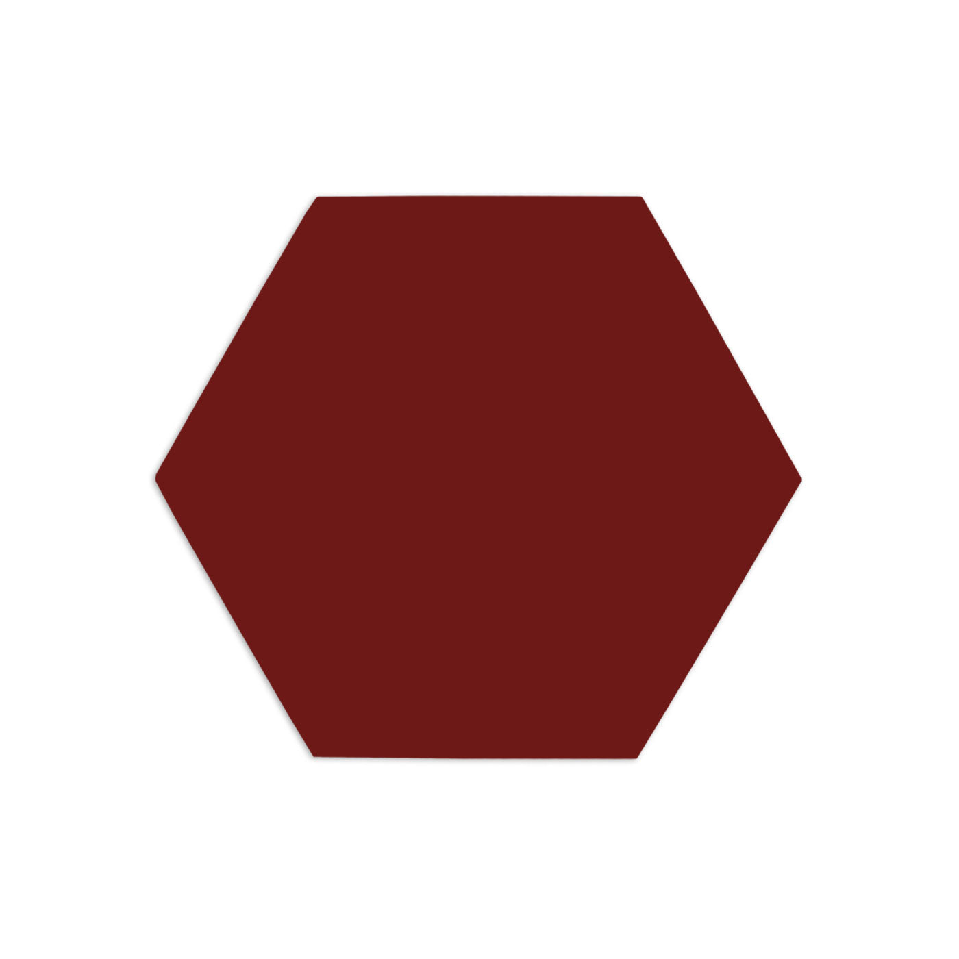 Hexagon Oxblood 4"