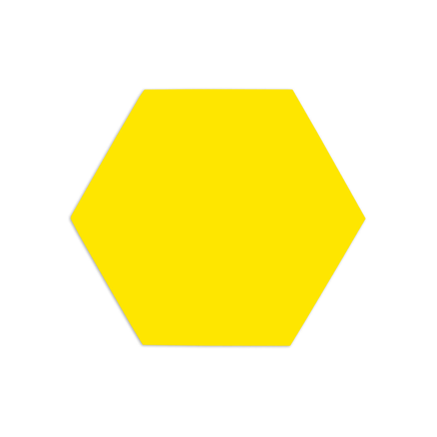 Hexagon Yellow 4"