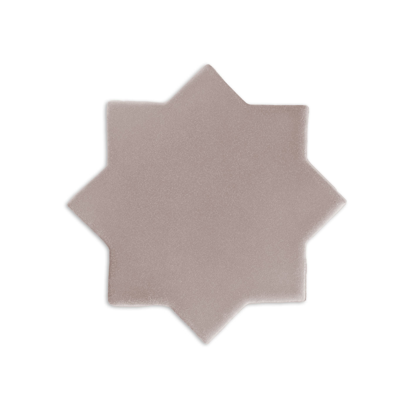 Boot Brown mini star-shaped clay tile by Clay Imports, with a subtle textured surface.