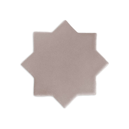 Boot Brown mini star-shaped clay tile by Clay Imports, with a subtle textured surface.