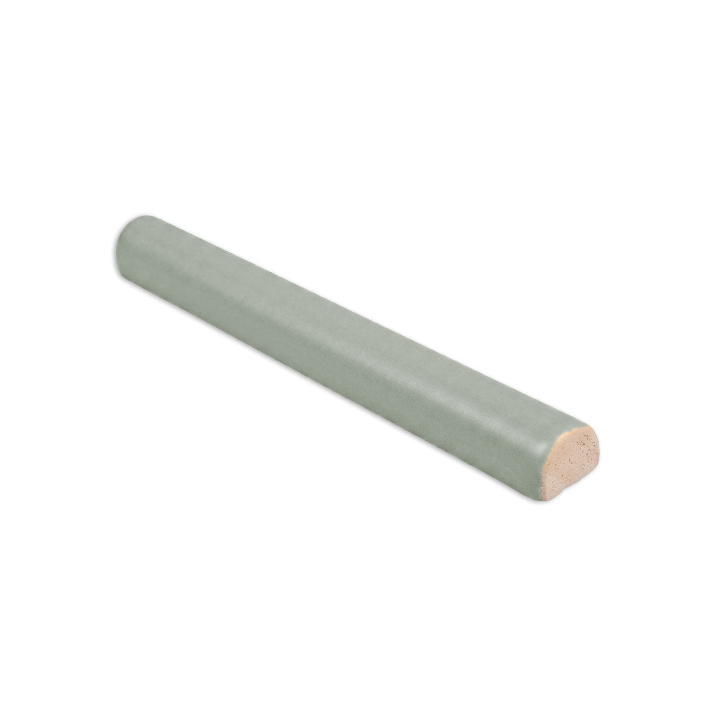 Agave Pencil Liner by Clay Imports, a single light blue-green tile with rounded ends.