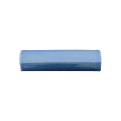 Blue Quarter Round Solid Tile by Clay Imports with a glossy stardust finish.