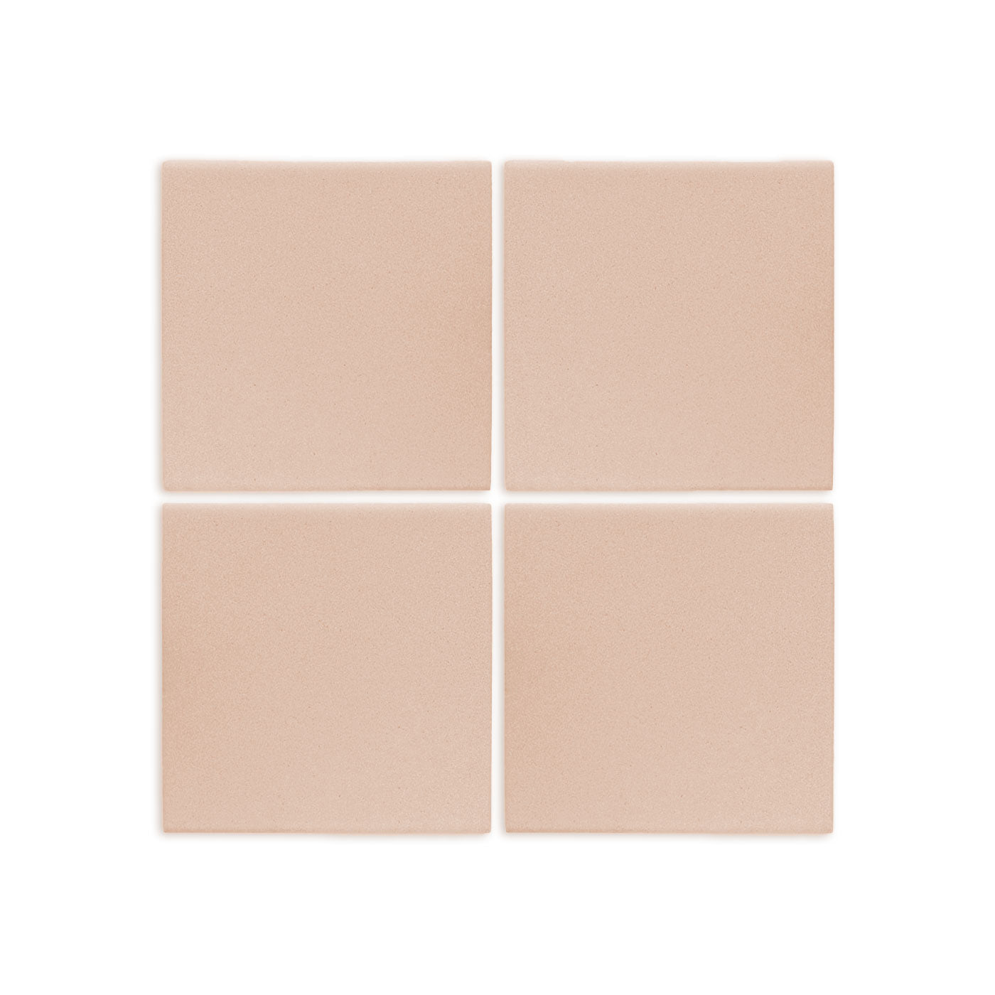 Four sand-colored square clay tiles by Clay Imports with a matte, slightly textured surface in a grid.