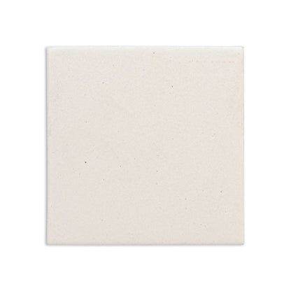 Mexican Vanilla 4.25x4.25 solid tile by Clay Imports, with a creamy, textured, matte finish and subtle flecks.