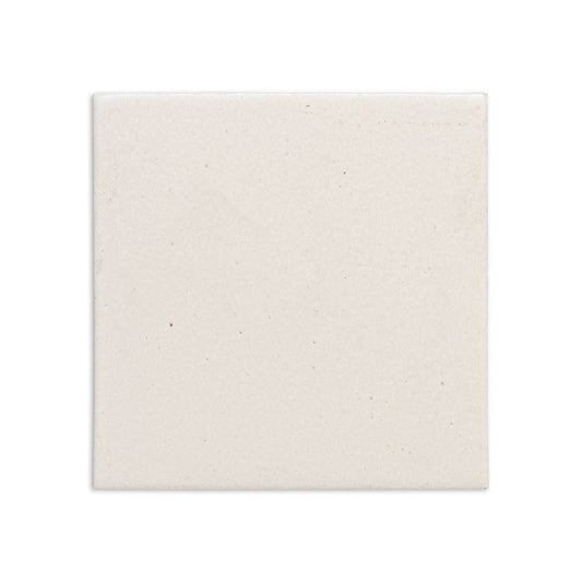 Mexican Vanilla 4.25x4.25 solid tile by Clay Imports, with a creamy, textured, matte finish and subtle flecks.