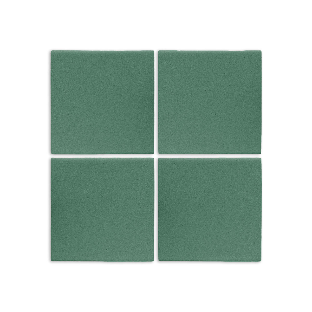 Cilantro green 4.25x4.25 clay tiles by Clay Imports, arranged in a grid with a textured finish.