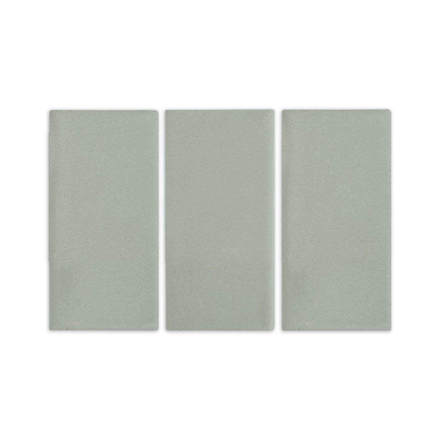 Three rectangular agave clay tiles by Clay Imports, arranged side-by-side with a subtle texture.
