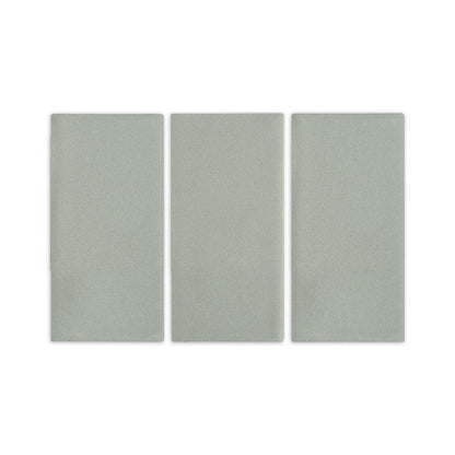 Three rectangular agave clay tiles by Clay Imports, arranged side-by-side with a subtle texture.