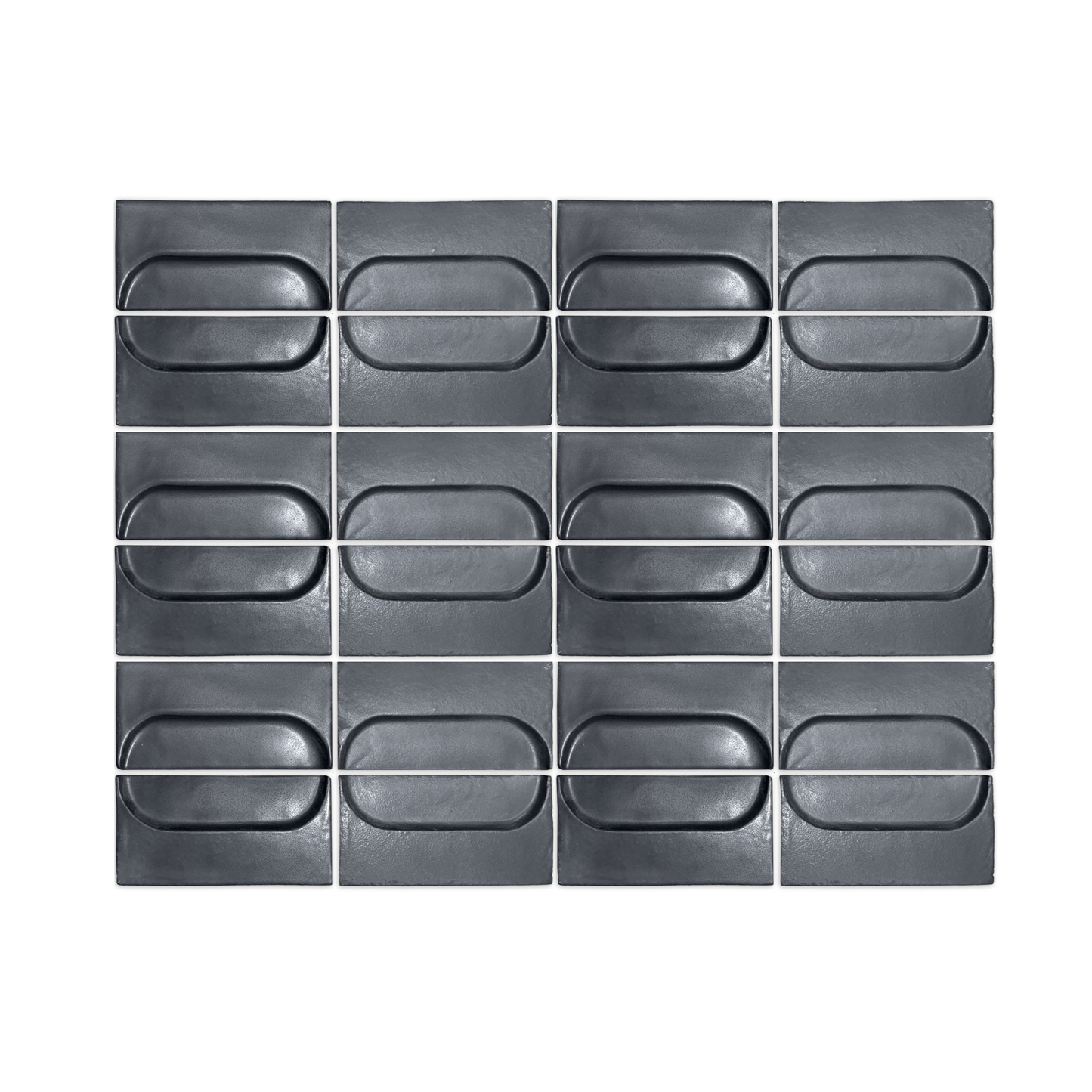 Oval Black Suede 4x8