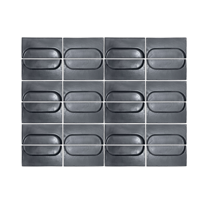 Oval Black Suede 4x8