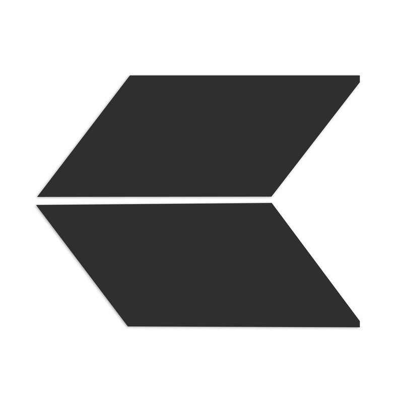[Sample] Parallelogram Black Suede 4"x8"