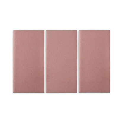 Pink Granite clay tiles by Clay Imports, featuring three vertical rectangular panels with a speckled texture.