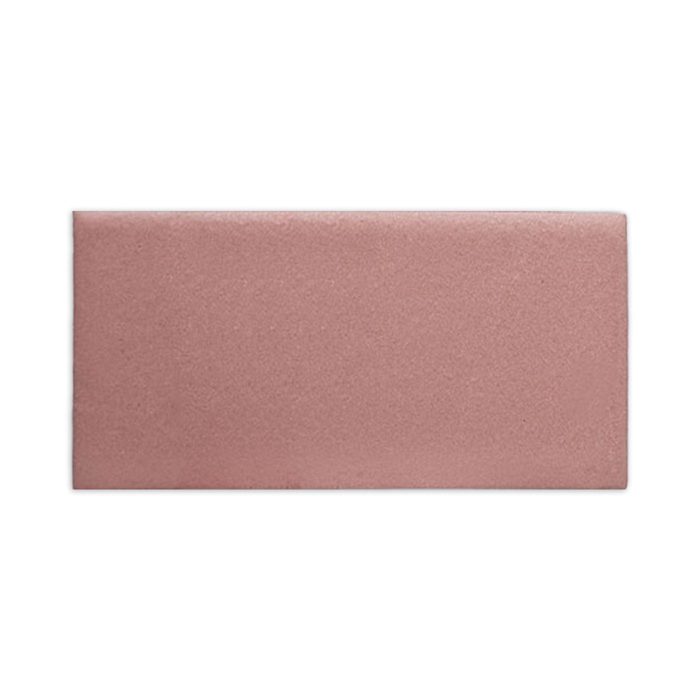 Pink rectangular clay tile by Clay Imports with a uniform, slightly textured, matte surface.