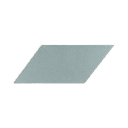 Parallelogram clay tile in hot spring blue-green by Clay Imports, featuring a subtle granular texture.