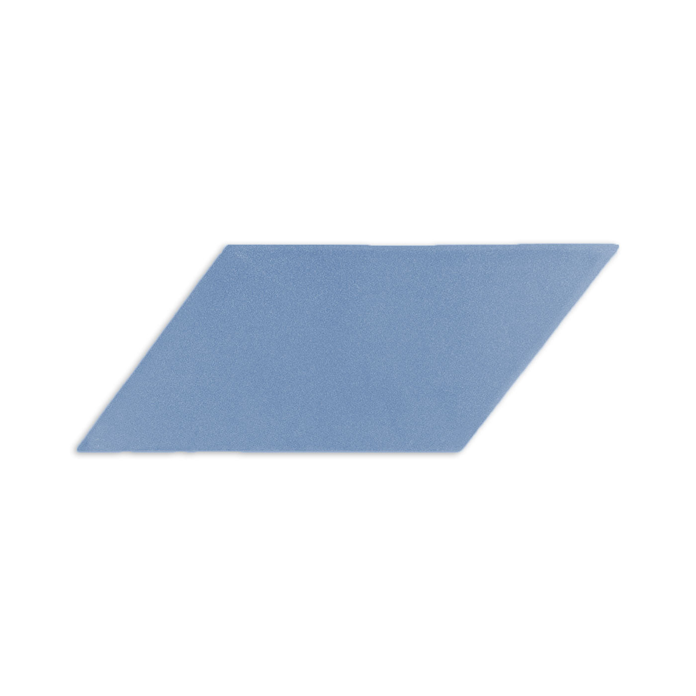Denim blue parallelogram clay tile by Clay Imports with a textured finish.