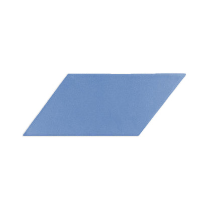 Denim blue parallelogram clay tile by Clay Imports with a textured finish.