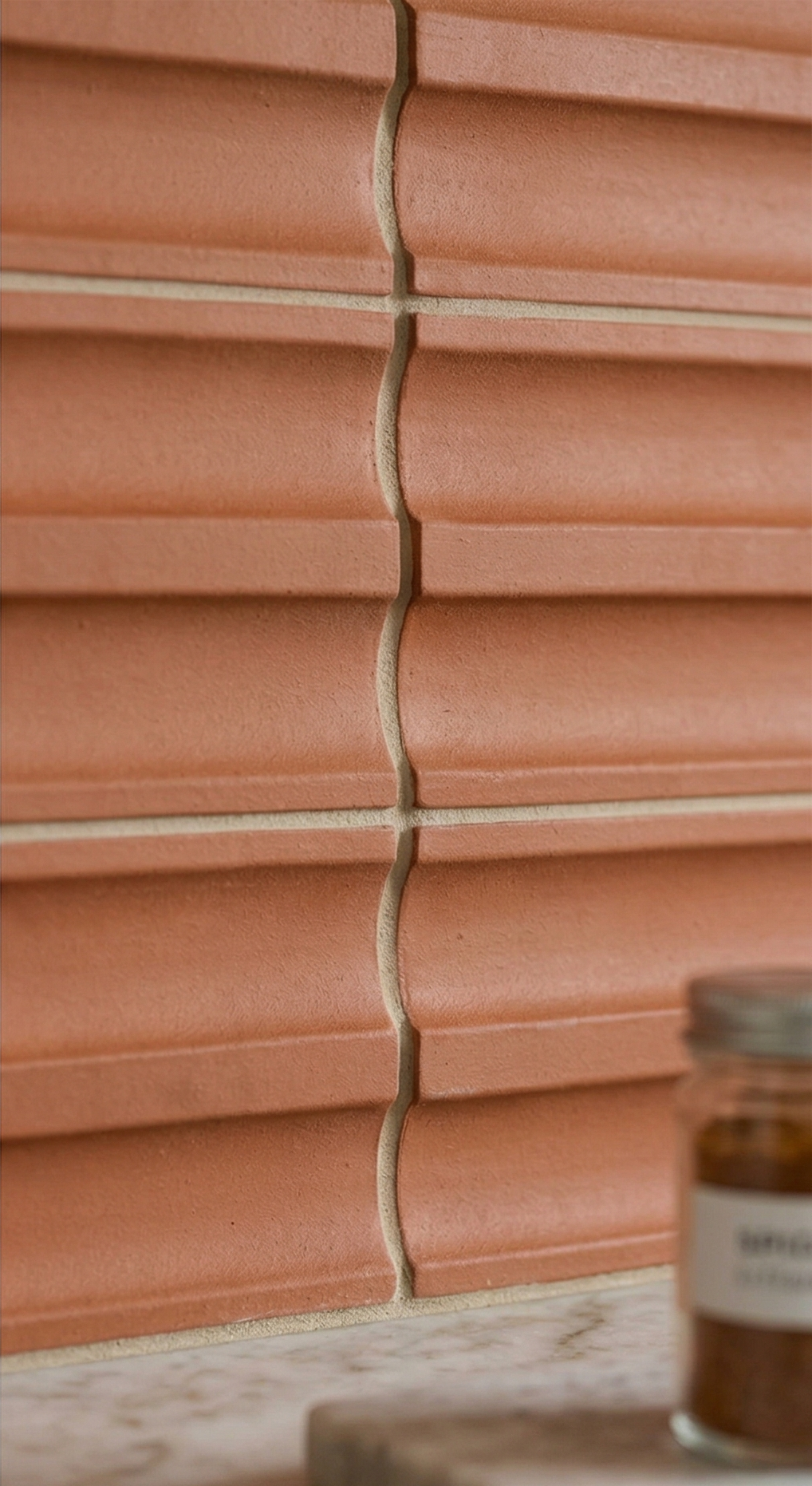 モモナチュラル SLIM WAGON TILE 3 Dimensional Tile l Low Maintenance Clay Tile | Clay Imports