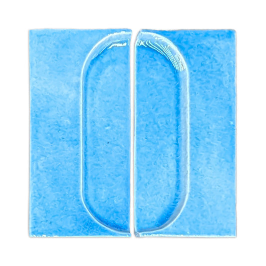 Oval Aqua Crackle 4x8