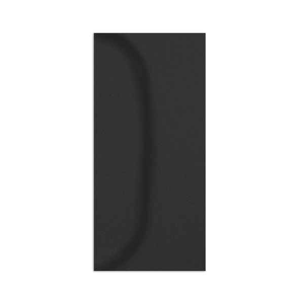 [Sample] Oval Black Suede 4"x8"
