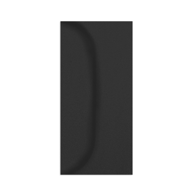 [Sample] Oval Black Suede 4"x8"