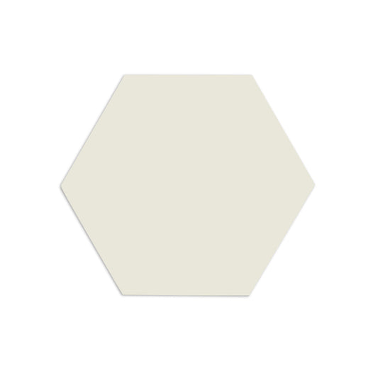 Glazed Hex Smooth Tupelo Blanco 4"