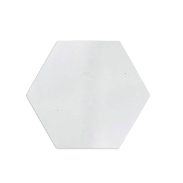 [Sample] Glazed Antique Hexagon White Gloss 4"