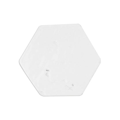 Glazed Hexagon Antique White Gloss 4"