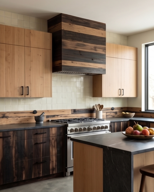 White 4.25x4.25 inch clay tiles by Clay Imports, installed as a textured kitchen backsplash.
