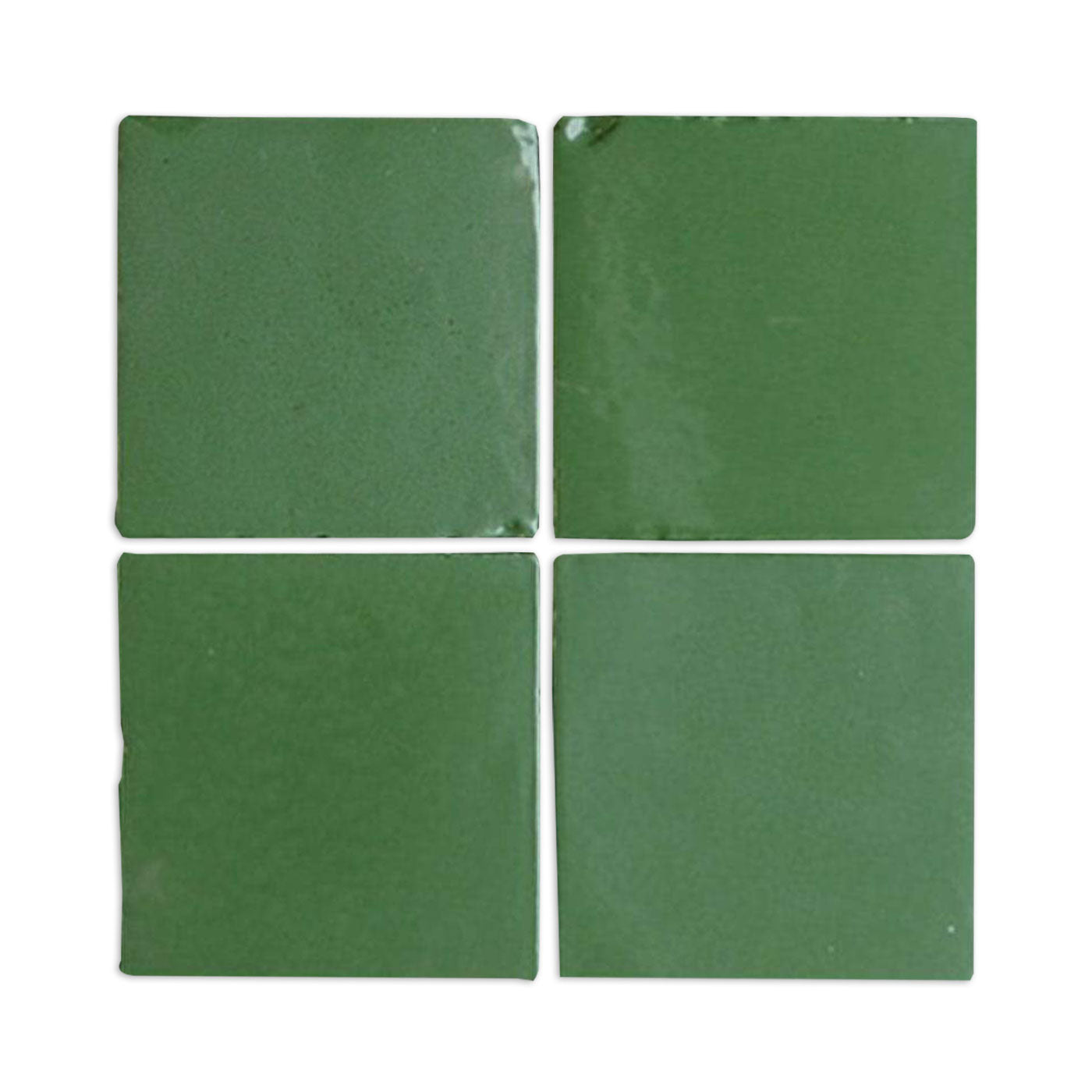 Zellige Tile - Square - Lucky Green 4