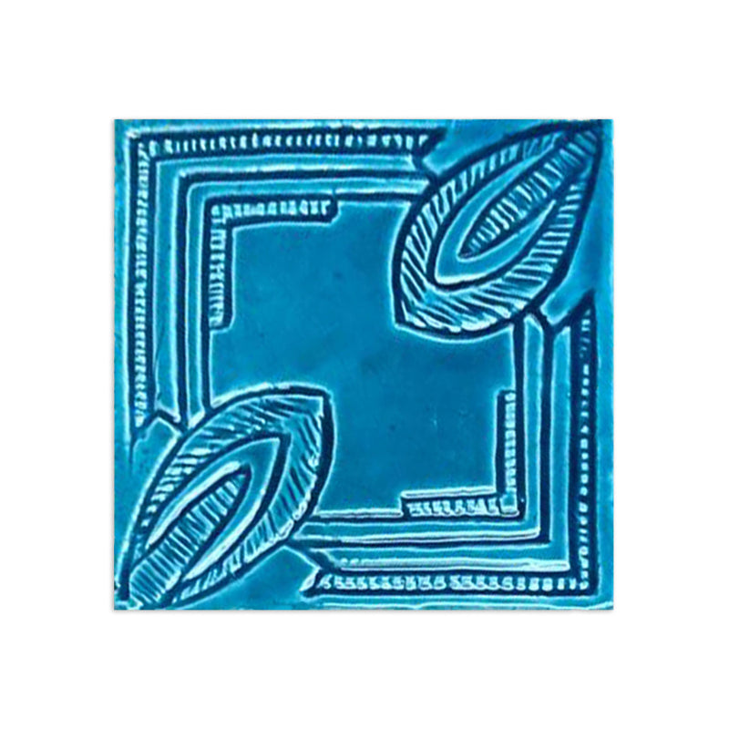[Sample] Granada Turquoise Crackle 4"x4"