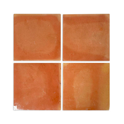 Smooth gloss reddish-brown terracotta tiles by Clay Imports, arranged in a 2x2 grid with subtle color variations.