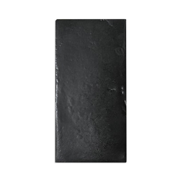 [Sample] Glazed Rectangle Noir Black 4"x8"