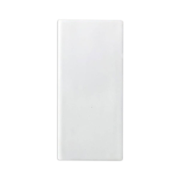 [Sample] Glazed Rectangle White 4"x8"
